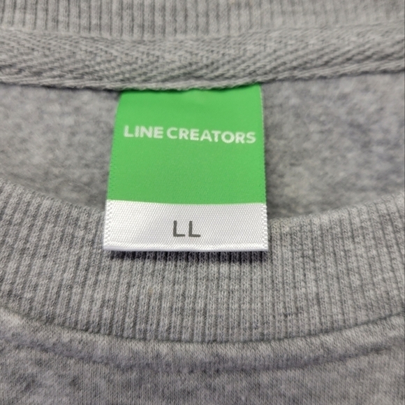 Line Creators Penguin and Cat Sweatshirt Gray XL - Picture 3 of 5